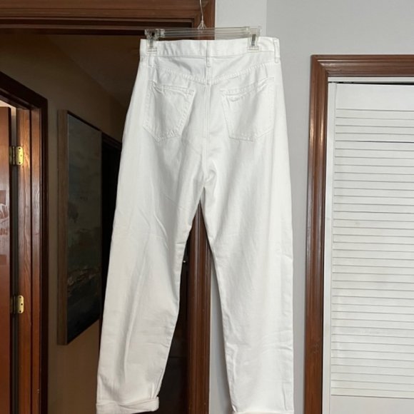 NWT LOFT White Distressed Jeans High Waisted Size 27/4 - Picture 5 of 8